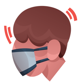 Coronavirus symptom headache clipart