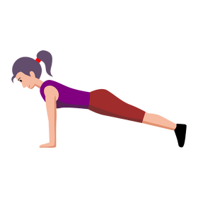 Workout exercise push up clipart