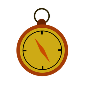 Hiking compass clipart