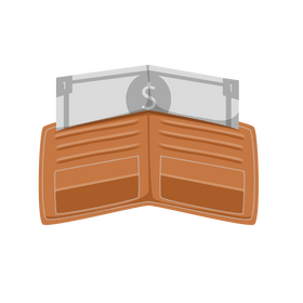 Leather wallet clipart