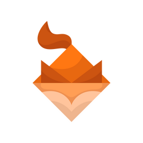 Origami fox clipart