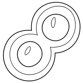 Virus double black and white clipart