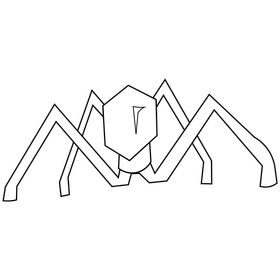 Virus germ cartoon black and white clipart