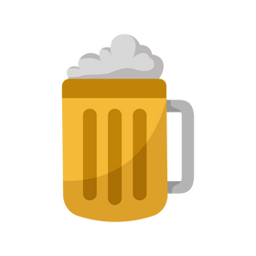 Flat beer mug clipart
