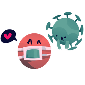 Coronavirus protection cartoon clipart