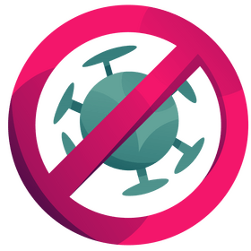 Stop coronavirus germ warning cartoon clipart