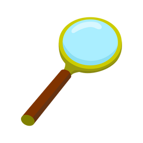 Magnifying glass cartoon clipart