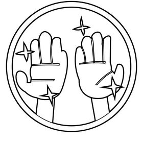 Hand washing clean hands cartoon drawing black and white clipart