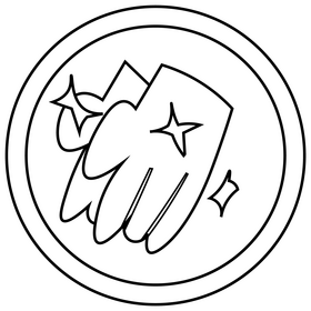 Hand wash cartoon black and white clipart