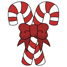 Christmas candy cane drawing clipart