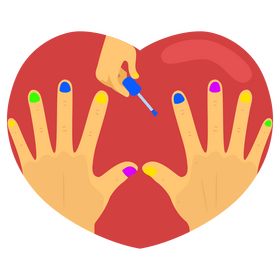 Happy Fathers day nails clipart