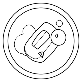 Washing soap cartoon black and white clipart