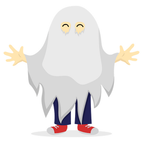 Halloween ghost cartoon clipart