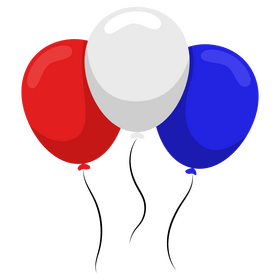 US Independence Day balloons clipart