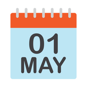 Labor Day calendar May 1 clipart