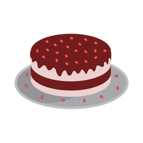 Pomegranate cake clipart