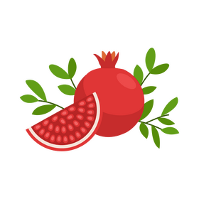 Pomegranate fruit clipart