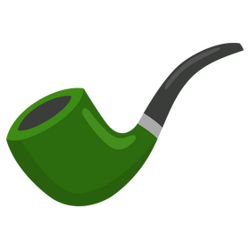 St Patricks Day Leprechauns pipe, tobacco clipart