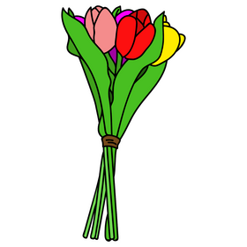 Tulip bunch clipart