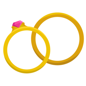 Valentine's day rings clipart