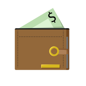 Cashier purse clipart