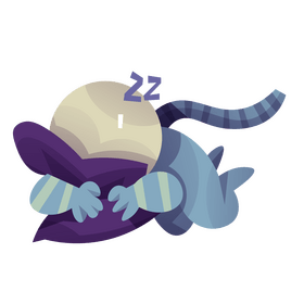 Cartoon astronaut sleeping clipart