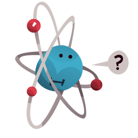 Atom confused illustration clipart