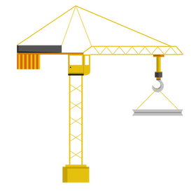 Tower lifting crane clipart