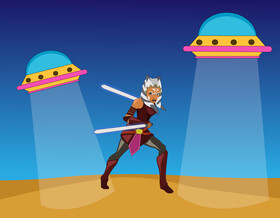 Star Wars Ashoka vector