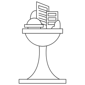 Space urban city black and white clipart