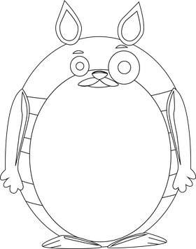 Beaver animal black and white clipart