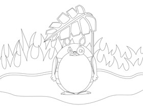 Beaver animal black and white vector