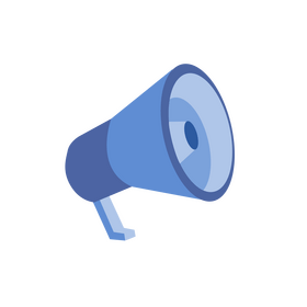 Hand loudspeaker clipart