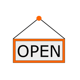 Open sign clipart