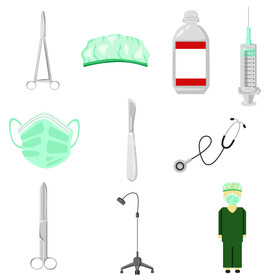 Surgeon set vector