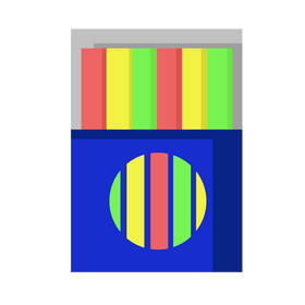 Colorful chalk clipart