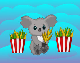 Cute koala vector