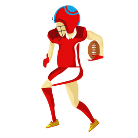 American football player clipart