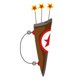 Archery arrows bag clipart