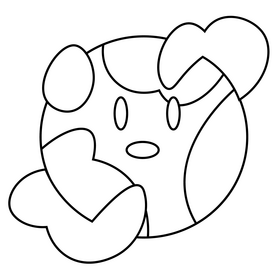 Cartoon earth with clouds black and white clipart