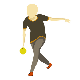 Bowling player clipart