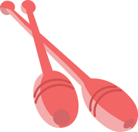Gymnastics rhythmic clubs clipart