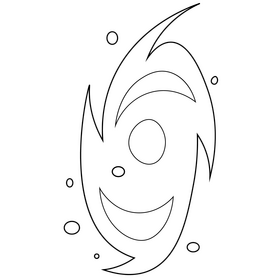 Green galaxy illustration black and white clipart