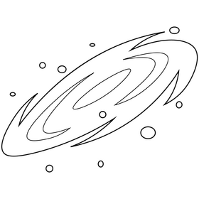 Galaxy violet drawing black and white clipart