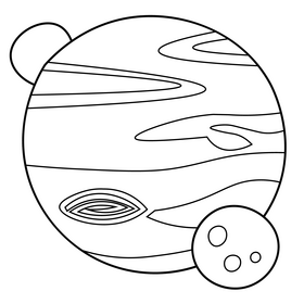 Sleeping jupiter cartoon black and white clipart free download