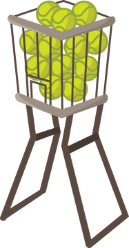 Tennis ball bucket clipart