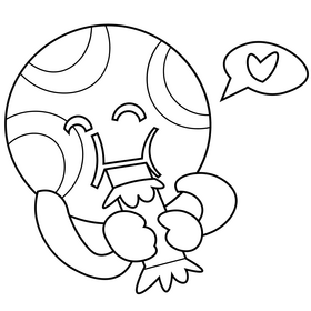 Mars planet eating free black and white clipart