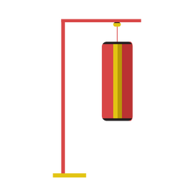 Boxing punch bag clipart