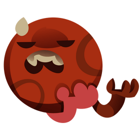 Mars angry emoji illustration clipart
