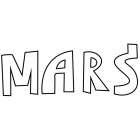 Free mars logo black and white clipart